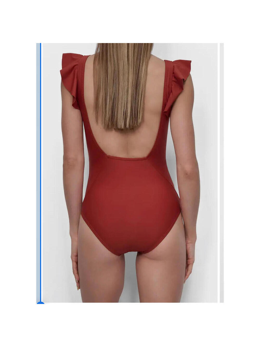 DKNY Plunge Neck Ruffle One-Piece Bikini - Picture 2 of 8